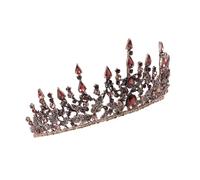 Ciieeo Couronne Baroque en Alliage Strass Scintillants, Surface Lisse et Brillante, Accessoire Coiffure pour Fêtes de Famille et Soirées Costumées