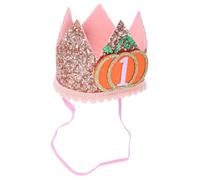 Ciieeo Couronne Danniversaire Garçon Fille Citrouille Halloween Chapeau Premier Anniversaire Garçon Fille Diadème Fête Surprise Accessoire Cadeau Anniversaire pour et