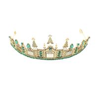 Ciieeo Couronne Gothique en Cristal et Alliage Structure Solide et Confort pour Mariage, Fête ou Séance Photo, Style Royal Sombre et Délicat Fait Main