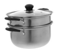 Ciieeo Couscoussier Inox Double Poignée Acier Inoxydable Épais avec Panier Vapeur Marmite Profonde Multifonction pour Cuisine Maison et Restaurant Cuisson Saine sans Accroche