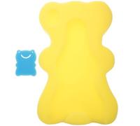 Ciieeo Coussin de Bain pour Bébé en Éponge Jaune Antidérapant Structure Mécanique 3 Points et Parties Enfoncées pour Sécurité Optimale la Salle de Bain Couleur Couleur Aléatoire