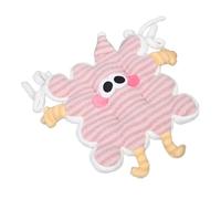 Ciieeo Coussin de Lombaire Antidérapant pour Siège Auto Coussin Peluche Multifonctionnel avec Motif Big Eye pour Voiture Bureau et Couleur Rose
