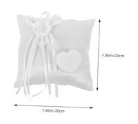 Ciieeo Coussin Porte Anneau Mariage Floral Élégant avec Design Fleur Coussin Porte Bague Réutilisable pour Cérémonie Nuptiale