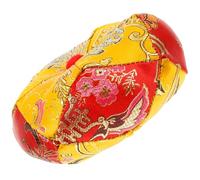 Ciieeo Coussin pour Bol Chantant Tibétain 3,5 Pouces en Tissu Brodé Fait Main, Support Doux et Résistant pour Bol Sonore Bouddhiste, Coussinet Pratique et Décoratif pour Rituels