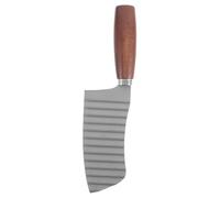 Ciieeo Couteau Ondulé Acier Inoxydable pour Pommes de Terre Coupe Frites Multi Usage avec Lame Dentelée Trancheuse Vague pour Légumes et Fruits Manche Confortable Outil de Cuisine