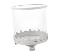 Ciieeo Couvercle en Verre Fleur Stabilisée Bol De Bonbons Décoratif Terrarium Végétal Globe Bonbonnière en Or Globe D'affichage Souvenir Boîtier Transparent Blanche Un Verre