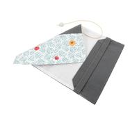 Ciieeo Couverture de Livre A5 en Tissu Artisanal, Étui à Livres pour Élève, Protection Réutilisable en Tissu Patchwork Bleu Canard, Housse Décorative Légère pour Lecture Scolaire et