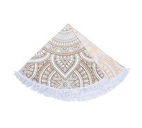 Ciieeo Couverture De Plage Ronde Mandala Nappe Couverture De Pique- Tapis De Yoga Jeté De Table Décor Intérieur