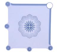 Ciieeo Crépine de Siphon de Sol en Silicone Bleu, Attrape-Cheveux Anti-Bouchon pour Salle de Bain Cuisine, Plaque D'évacuation Filtrante Multi-Couches, Accessoire Drain Lavabo et