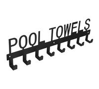Ciieeo Crochet Porte-serviettes en Fer Noir, Cintre sans Clou Multifonctionnel, Étendoir à Serviettes Élégant pour Salle de Bain et Salon, Installation Facile