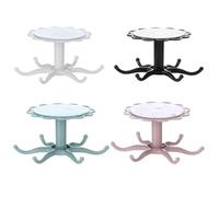 Ciieeo Crochet Suspendre Rotatif 4 Pcs en Abs, sans Perçage, Auto-adhésif, 360° pour Cravates et Parapluies, Rangement Mural Cuisine et Bureau Couleur Aléatoire