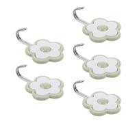 Ciieeo Crochets Adhésifs Muraux Fleur en Ps, Lot de 5, Amovibles