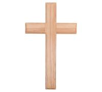 Ciieeo Croix Murale en Bois Massif 25 CM Crucifix Catholique Décoratif Naturel Statue de Croix pour Décoration D’Église Baptême et Confirmation Chrétienne Ornement Mural pour