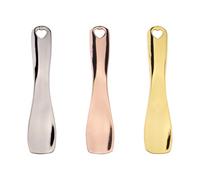 Ciieeo Cuillères à Crème Visage Présent Saint-valentin 3 Pièces en Alliage de Zinc Spatules Cosmétiques Pratiques Suivant la Forme des Yeux, pour Maquillage et Soins du Visage