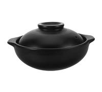 Ciieeo Cuisson en terre cuite : cocotte en terre cuite avec couvercle, marmite à riz en, bol en pierre coréen, idéal pour la cuisine ou le restaurant, 600 ml