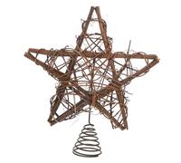 Ciieeo d'arbre D'étoile De Rotin De Noël avec La Décoration De Dessus d'arbre De Noël De Support De Ressort