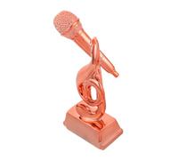 Ciieeo De Micro De Récompense pour Enfants De Fête De Musique Micro Karaoké Musique Concours Doré Résine