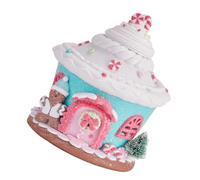 Ciieeo de Noël Lumineux Souple Maison Décorative Lumineuse pour Table de Fête Figurine Village de Noël Éclairée sans Pile Accent Vert