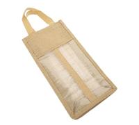 Ciieeo De Vin en Toile De Jute De Fenêtre Transparent d'emballage Transparents De Vin Pochette De Stockage De Bouteille De Vin en Vrac Transparent De Poche