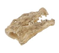 Ciieeo Décor Tête de Crocodile en Résine pour Terrarium et Aquarium | Décoration Réaliste Beige, Facile à Nettoyer, Design Polyvalent, pour Araignées et Reptiles à Maison