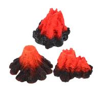 Ciieeo Décor Volcan en Résine Réaliste pour Aquarium 3 Pièces Figurine Volcan Miniature Sécurisée Paysage sous-Marin Or d'Aquarium Décoration Solide pour Habitat Poisson Aménagement