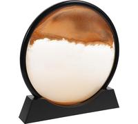 Ciieeo Décoration Art du Sable Mouvant 3D 12 Pouces pour Bureau | Mouvement Liquide Apaisant, Effet Méditatif, pour Chambre et Salon, Teinte Jaune