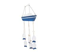 Ciieeo Décoration Murale Élégante en Forme De Poisson De Style Méditerranéen - Accessoire De Salle De Bain Bord De Mer - Pendentif Poisson en Bois