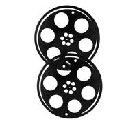 Ciieeo Décoration Murale En Fer Rétro Bobine De Film Antique Lot De 2 Panneaux Muraux En Métal Vintage Pour Salon Cinéma Théâtre Décoration Intérieure