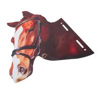 Ciieeo Décoration Murale Extérieure Cheval en Métal Artisanal, Suspendu Stable et Facile à Installer pour Jardin, Œuvre D'art Décorative et Réaliste en Fer