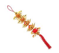 Ciieeo Décoration Suspendue Lotus Lanternes Rouges avec pour an Chinois Ornements Festifs pour Célébrations Printanières Intérieures et Extérieures Lot