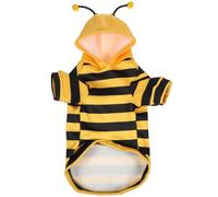 Ciieeo Déguisement Abeille pour Chiens et Chats, Sweat à Capuche Chaud en Tissu Doux, Taille XL, Costume D’Halloween et Accessoires Hiver pour Animaux de Compagnie