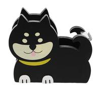 Ciieeo Dévidoir de Ruban Adhésif Lesté en Bois Foncé Forme Chien Petit Porte-Rouleau Adhésif Portable Coupe-Ruban Washi Précis Bureau Maison et Loisirs Créatifs