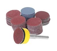 Ciieeo Disques de Ponçage Floqués 100 Pièces - Kit de Mini Disques Abrasifs pour Perceuse, Grains 100/180/240/1500, Papier Abrasif Rotatif pour Polissage et Meulage Métal, Bois,