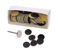 Ciieeo Disques de Ponçage pour Pieds 15 Mm, Boîte de 50 Pièces, Papier de Verre pour Peau Morte, Accessoire pour Ponceuse Électrique, pour Exfoliation et Soin des Callosités