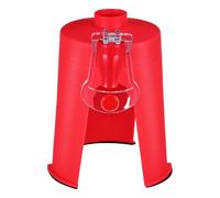 Ciieeo Distributeur de Boissons Gazeuses Lavable avec Robinet Rouge Fontaine à Eaux Manuelle en Plastique Alimentaire Solide et Anti-perte de Gaz pour Camping et Bureau