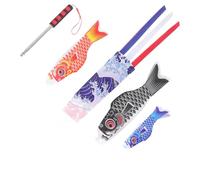 Ciieeo Drapeau du Restaurant Japonerie en Polyester Carpes Japonaises Flottant au Vent, Bannière Décorative Lifelike pour Restaurant de Sushi et École
