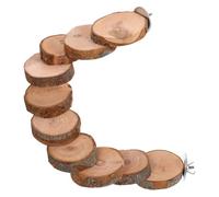 Ciieeo Échelle en Bois de Pomme pour Perroquet 10 Marches 40 CM à Mordiller pour Hamster Perchoir Naturel pour Oiseaux d'Équilibre et Plateforme de Jeu pour Cage