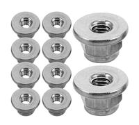 Ciieeo Écrous Hexagonaux à Embase Métriques M3 en Acier Inoxydable Insert Nylon Autobloquants Lot de 25 Pièces Écrous à Bride Crantés Résistants à la Corrosion pour Usage Industriel et