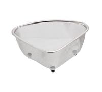 Ciieeo Égouttoir à Vaisselle Passoire d'Évier Triangulaire Panier de Rangement en Maille pour Évier d'Angle Plastique Ventilation Rapide Séchage Éponge Lavage Légumes Fruits Cuisine