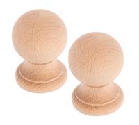 Ciieeo Embouts de Lit en Bois Massif Beige, 2pcs Surface Lisse et Installation Facile, Style Classique Romain pour Salon ou Bureau