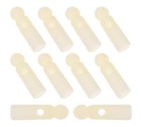 Ciieeo Embouts de Parapluie en Plastique Blanc 10 Pièces 20 MM pour Baleines Pliantes Accessoires de Réparation Polyvalents pour Parapluies Pliables et Imperméables