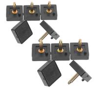 Ciieeo Embouts de Talon Carrés Noirs 16mm X 16mm pour Talons Hauts, 5 Paires de Renforts Solide et Silencieux pour Réparation Chaussures, Talonnettes Résistantes pour Entretien Chaussure