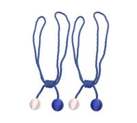 Ciieeo Embrasse de Rideau Double Boule en Polyester Bleu, Paire Unique et Délicate, Facile à Utiliser sans Outil, pour Chambre et Bureau