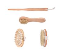 Ciieeo Ensemble 4 Pièces D’accessoires de Bain Maison, Brosses de Portables Poils Doux pour Nettoyage Profond, Exfoliation, pour Soins Corporels Quotidiens