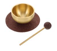 Ciieeo Ensemble de 1 Mini Bol Chantant Népalais en Alliage, Coussin Inclus, pour Yoga, Contemplation et Équilibre du Chakra du Cœur, Instrument Sonore Portable pour Relaxation et