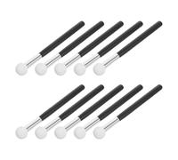 Ciieeo Ensemble de 10 Pinceaux Correcteurs Éponge à Fond de Teint Manche en Bois, Applicateurs Mousse pour Maquillage Visage, Usage Humide et Sec, pour Routines Quotidiennes