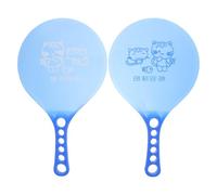 Ciieeo Ensemble de 2 Raquettes de Paddle-Ball et Badminton en Plastique Bleu Poignée Antidérapante Raquettes de Beach-Volley Polyvalentes pour Adultes et Garçon et Filles Équipement