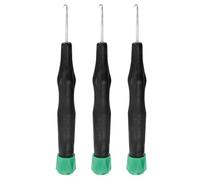 Ciieeo Ensemble de 3 Crochets de Fixation pour Cordage de Raquettes de Badminton et Tennis, Outils de Cordage en Plastique Noir, Compatible Multisports, Fournitures pour Réparation