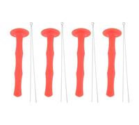 Ciieeo Ensemble de 4 Protège-Doigts en Silicone Rouge pour Tir à L’Arc Recourbé - Accessoires Portables Réglables - Protection Solide des Doigts pour Équipement de Tir Sportif