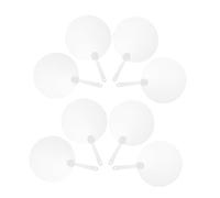 Ciieeo Ensemble De 8 Pièces Ventilateur Vide Grand Ventilateur à Main Ventilateur en Plastique Ventilateur De Poche en Papier Ventilateurs en Plastique Portatifs Fan Rave PVC Transparent